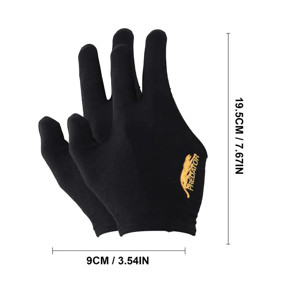 2Pcs Professional Open Finger Billiard Pool Gloves Snooker Pool Gloves Portable Light Elasticity Billiard Training Hand Gloves