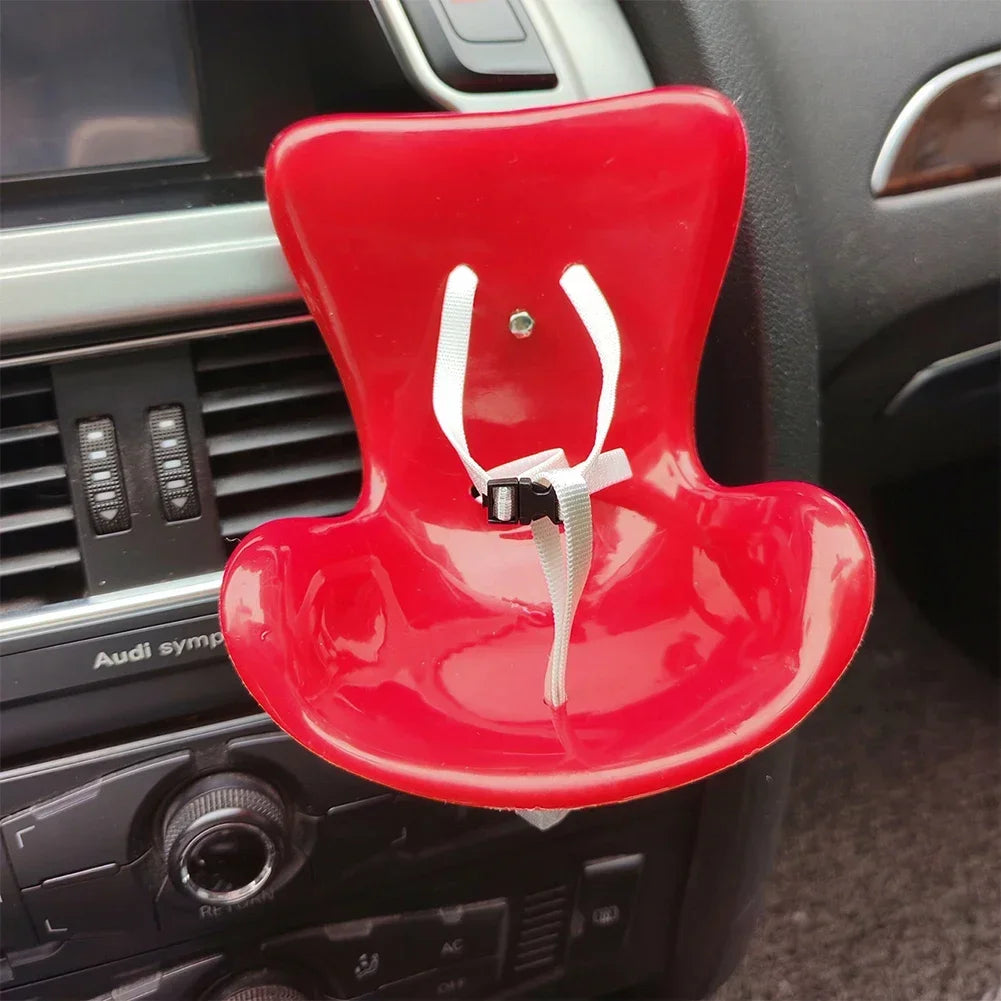 Suitable for 17cm Labubu Cute Doll Cute Car Safety Seat Car Air Outlet Decoration Car Interior Decoration Ornament