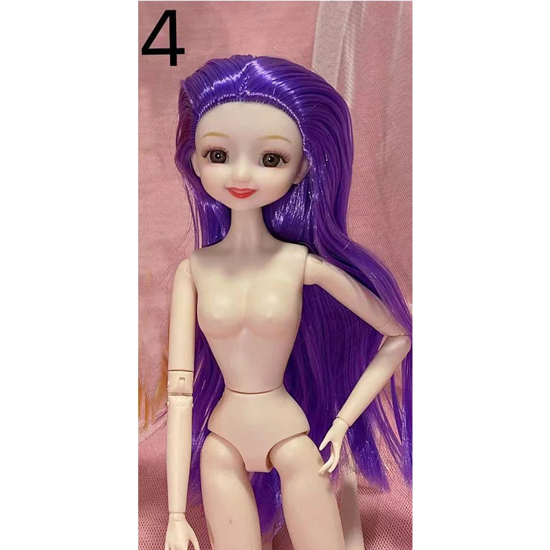 30cm Fashion Girls Princess Doll Barbi Doll 28 Joints Moveable Doll Model Smiley Doll Toy for Girls Gift