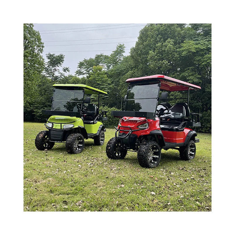 New Design 4 Seater 60V 72V Lithium Battery Golf Carts New Arrival Red Golf Carts 4KW 5KW 7.5 KW AC Motor Electric Golf Carts
