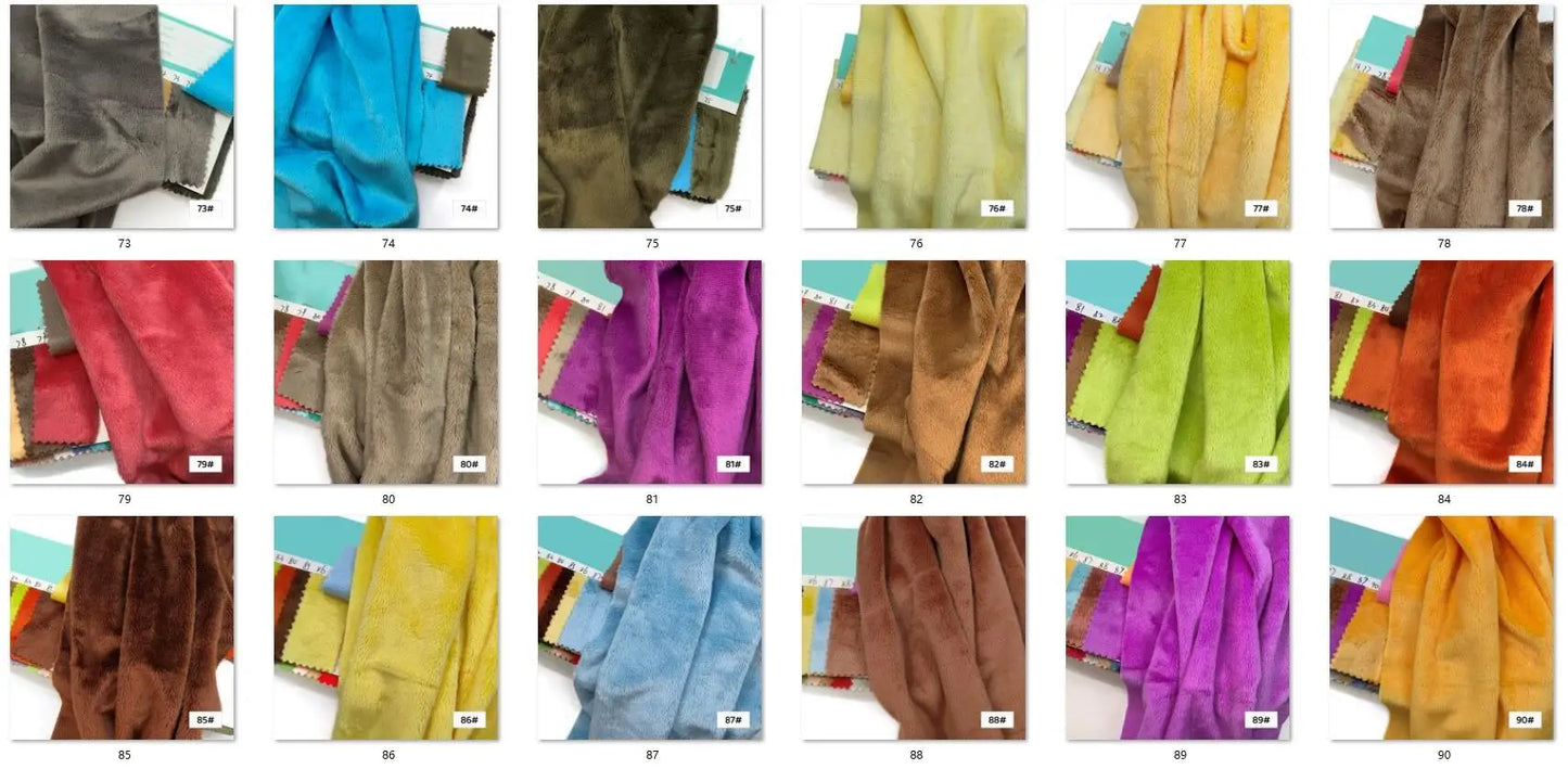 Plush Fabric 5mm Pile Length 100 Polyester 100 Colors Can Be Choose Hair Material for Popular Cotton Dolls DIY Handmade Fabric