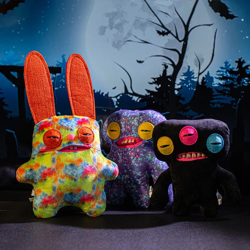 20cm Big Teeth Funny Ugly Monster Plush Doll Special Style Colorful Monster Doll Halloween Collection Gift Home Ornament