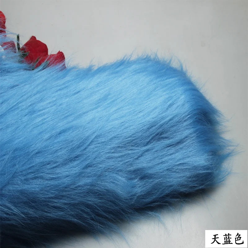 4 Kinds of Purple 12cm Long Pile Fur Faux Fur Fabric Soft Plush Faux Fur Fabric Sewing DIY Toy Home Background Decoration Cloth