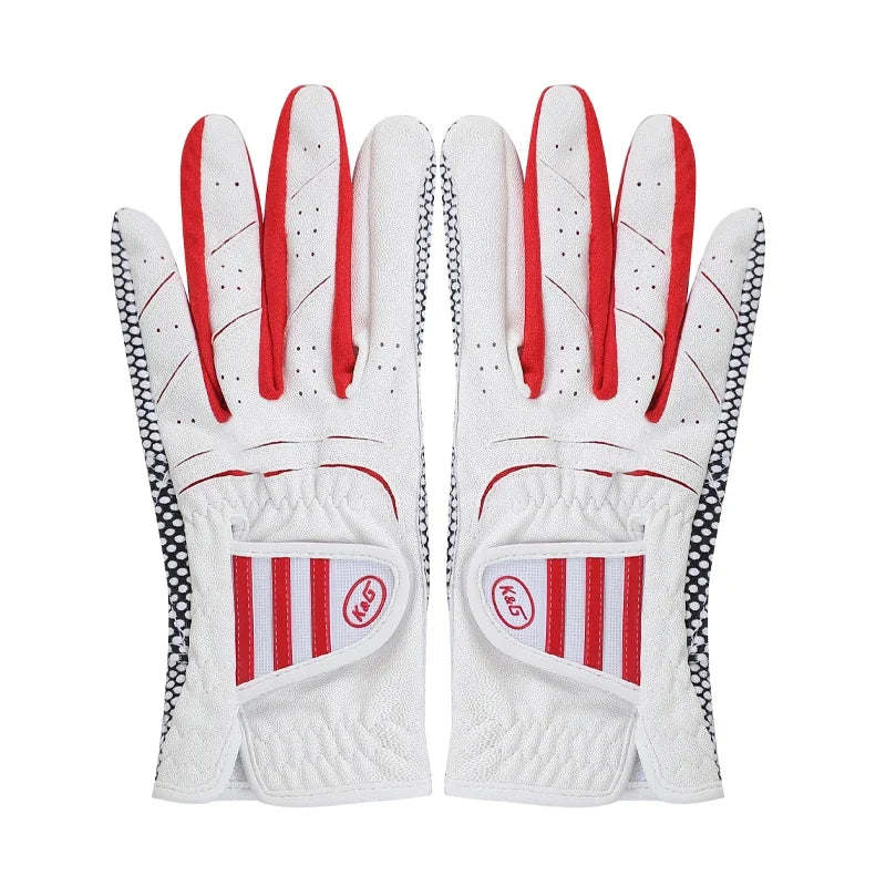 Golfist Women Golf Gloves Left Hand Right Hand Sport Mitten Quality PU Non-Slip Golf Gloves Breathable Palm Protection Handcover