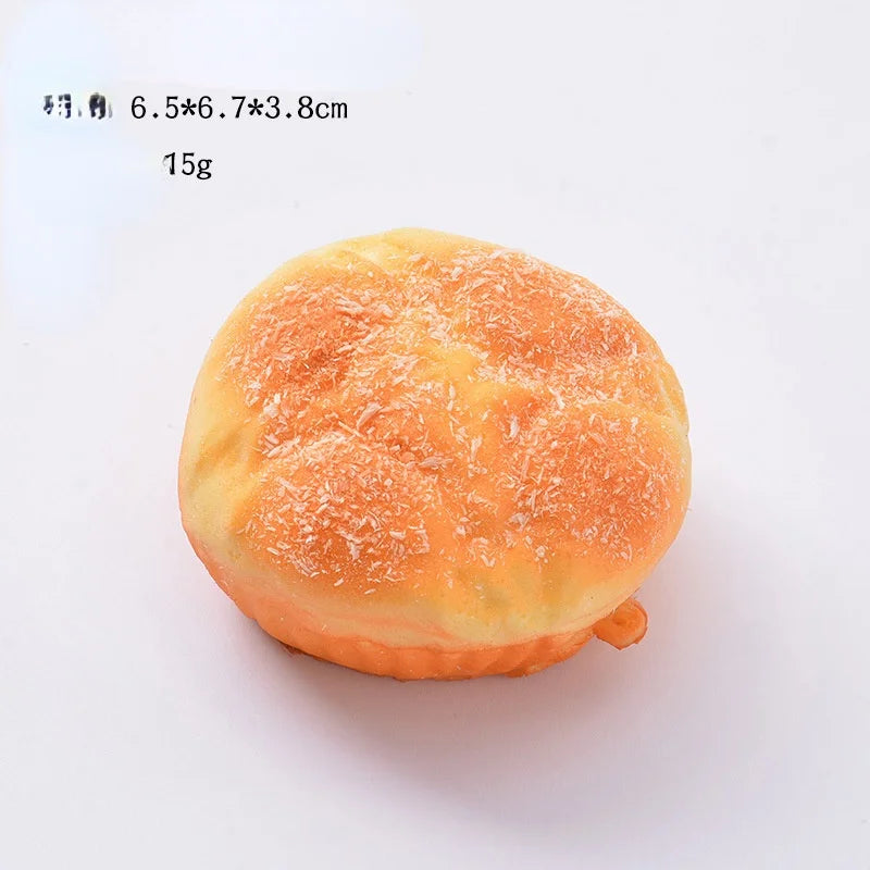 Creative Simulation Bread Toast Donuts Squeeze Stress Relief Toys Spoof Artificial Bread Simulation Food Desktop Decoration