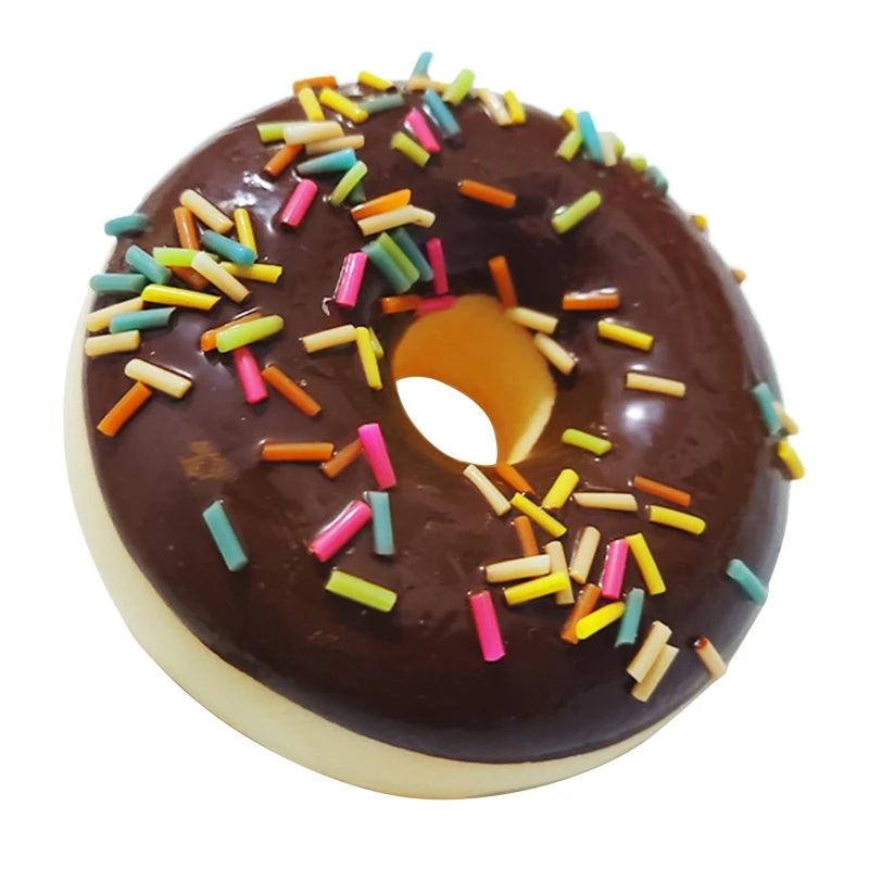 Soft Artificial Donut Bread Doughnuts Stress Relief Novelty Toy Squeeze Toys Simulation Cake Model Wedding Decoration