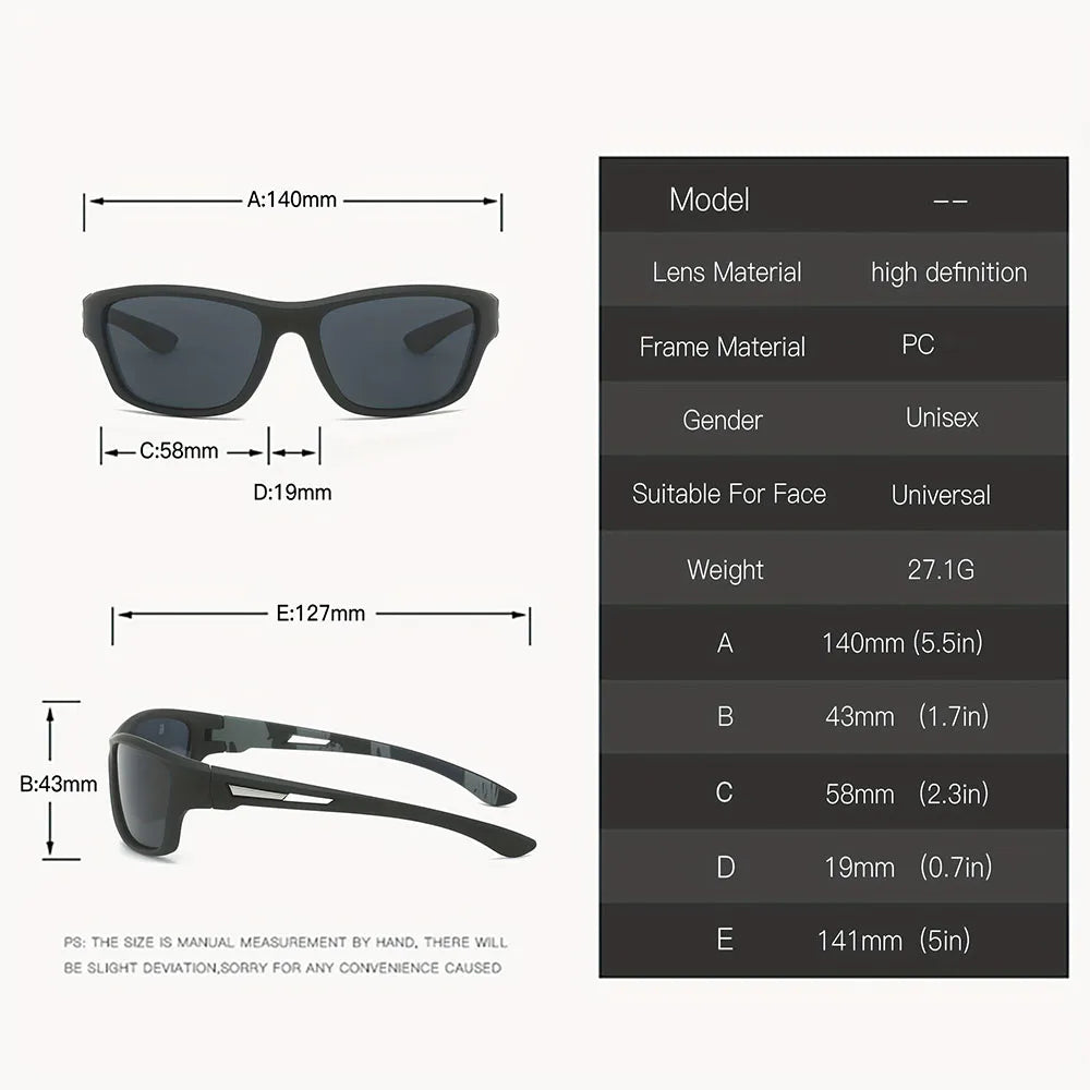 2pcs Polarized Wrap Around Sunglasses for Men and Women Fishing UV Protection Glasses Perfect for Outdoor Sports Travel Driving