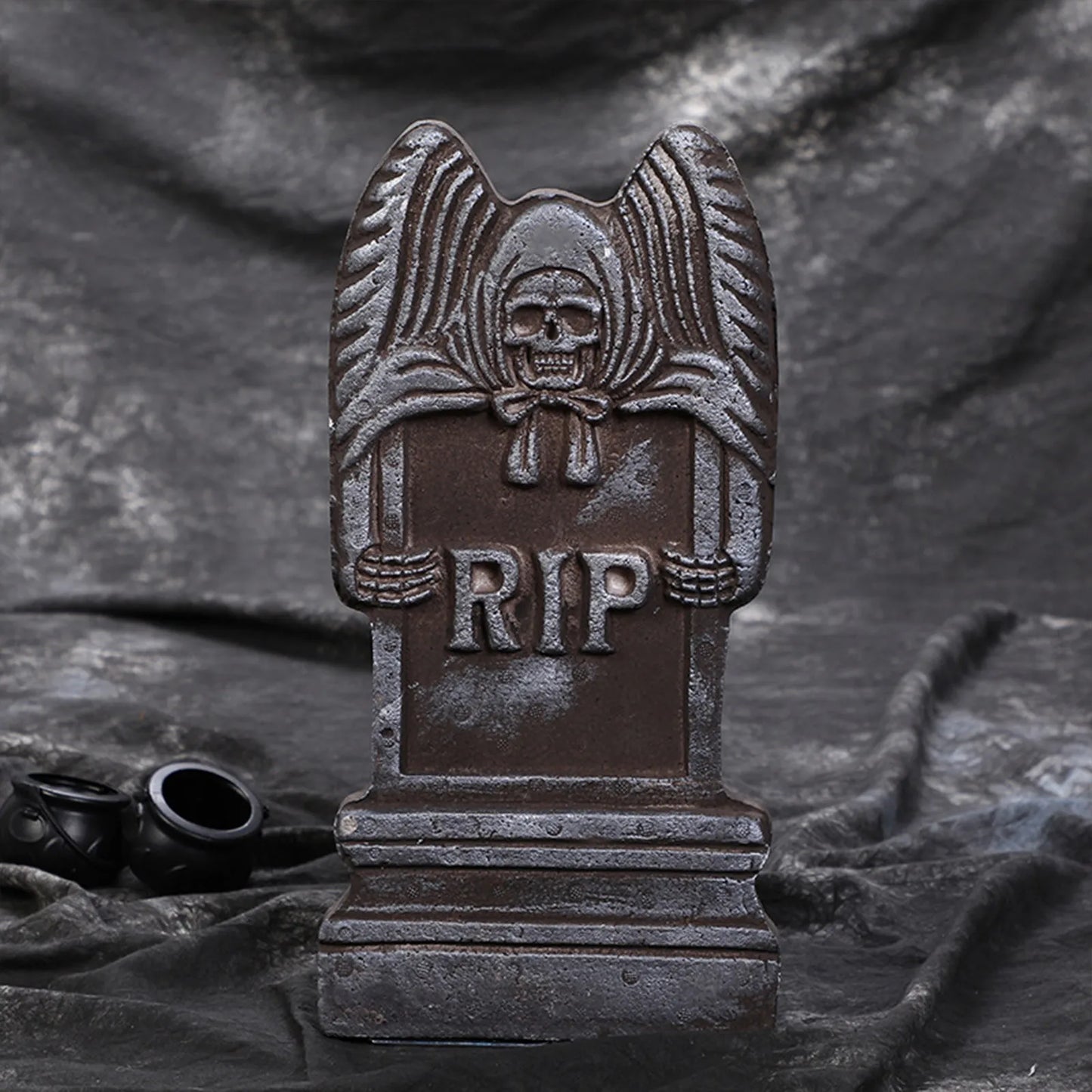 Mini RIP Tombstones Skulls DIY Cemetery Coffin Graveyard Miniature Halloween Decoration Fairy Garden Ornaments Accessories