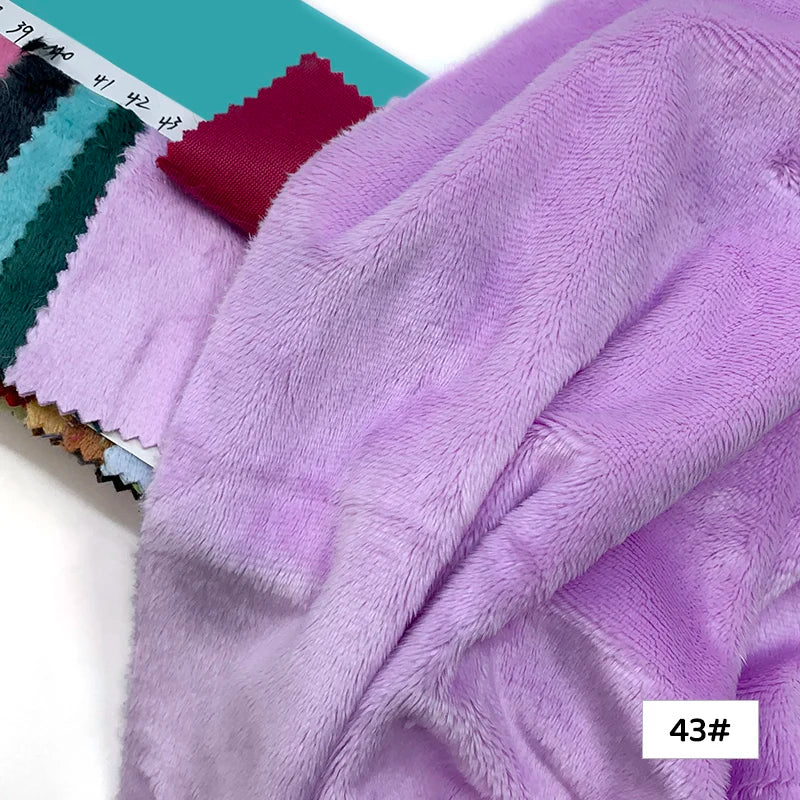 Plush Fabric 5mm Pile Length 100 Polyester 100 Colors Can Be Choose Hair Material for Popular Cotton Dolls DIY Handmade Fabric