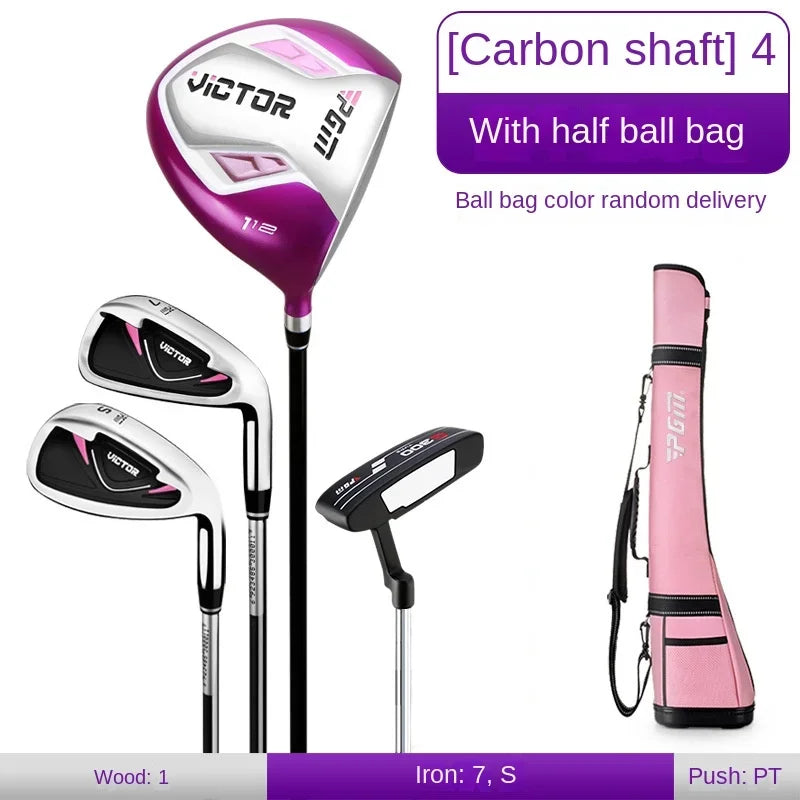 PGM Golf Clubs Golf Club Set Ladies Beginner Complete Set 12 Pcs/9 Pcs/4 Pcs,carbon Rod/Steel Pole LTG007