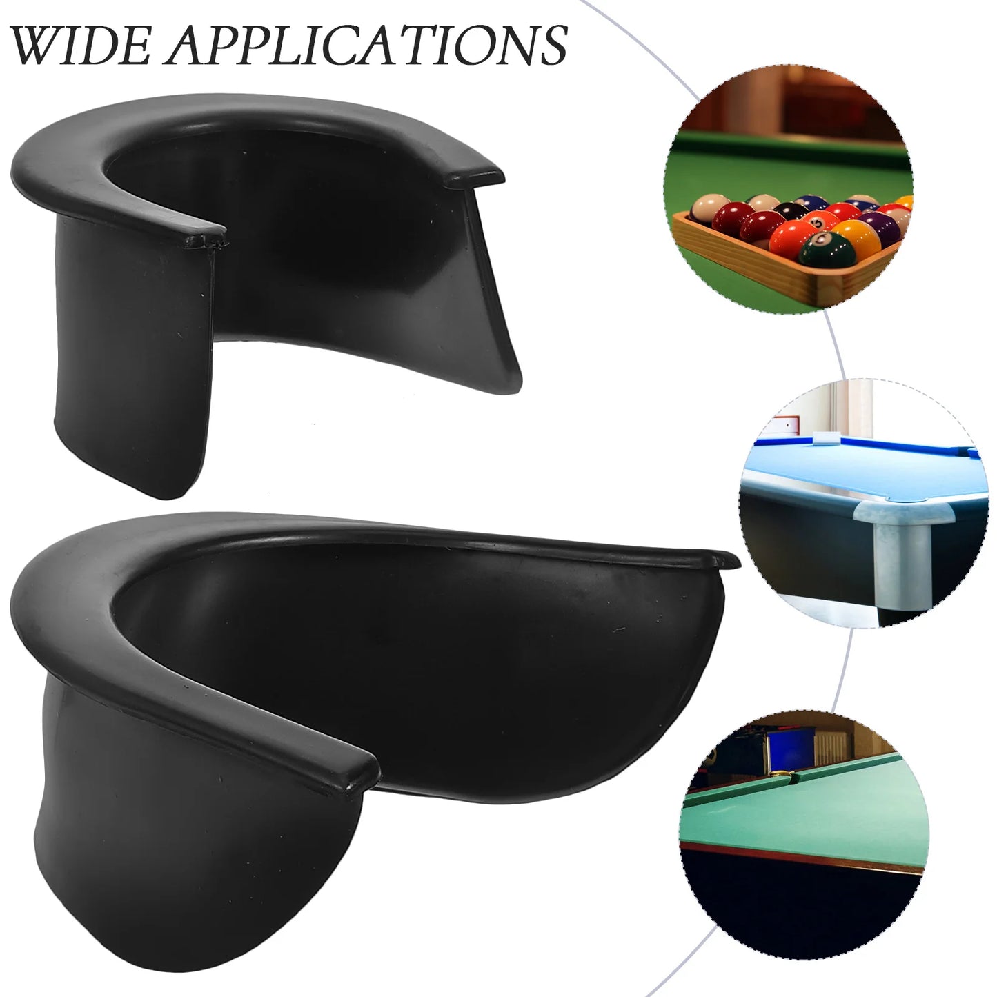 Four Large Corners Two Mid Corners Durable Billiard Liner Protective Pocket Rubber Snooker Ball Accessories Sturdy Table Liners