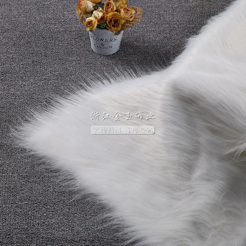 White Long Fur Long Hair Plush Fabric Fur by the Meter for Clothes Upholstery Toys Coats Doll Sewing Soft Green Faux Fur Cloth