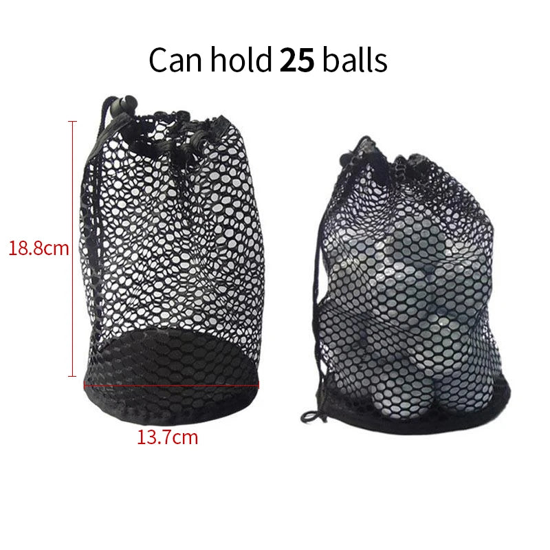 GOG Golf Mesh Net Bag Nylon Golf Tennis 12/25/50 Ball Carrying Drawstring Pouch Golf Bags Golf Accessories Indoor Outdoor Sports