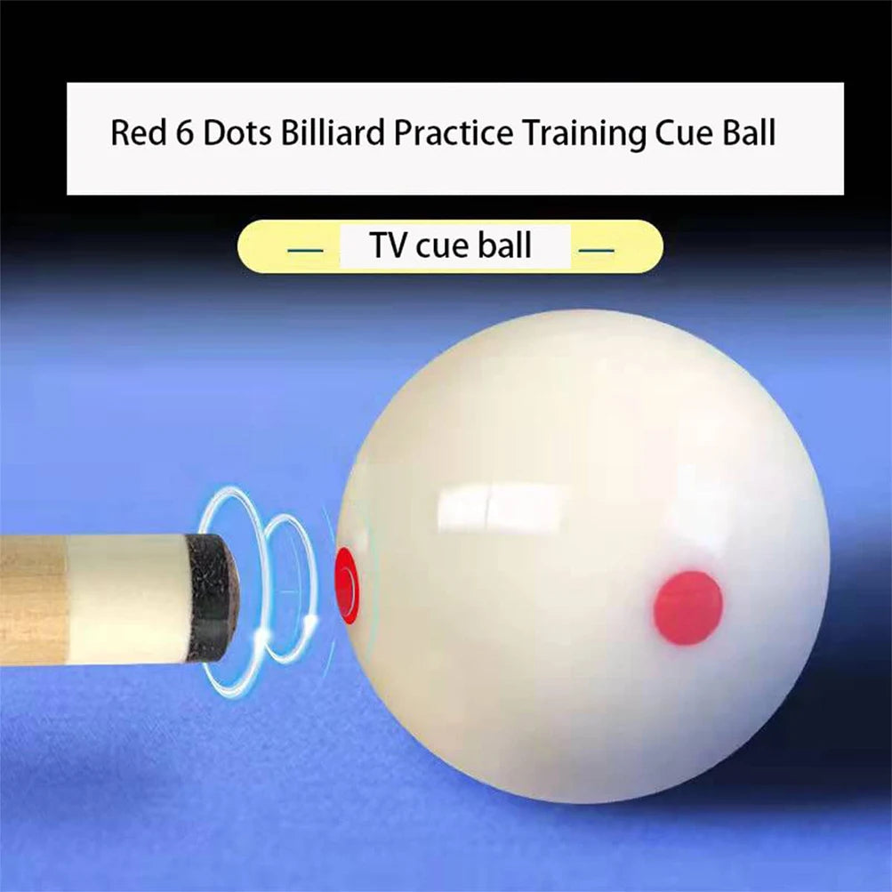 1Pcs Snooker White Cue Ball 57.2mm Red Point Mother Ball Billiard Supplies Accessories Snooker Training Balls Practice Ball