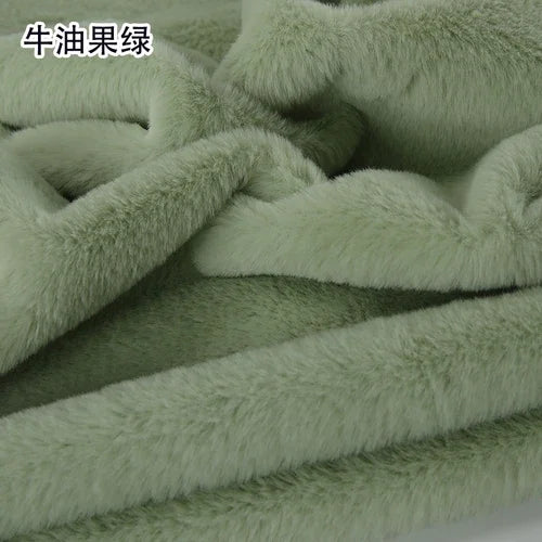 40x50cm Faux Rabbit Fur Fabric 8mm Encrypted Soft Fur Short Plush 100% Polyester Handmade DIY Clothing Home Textiles Scarf Doll