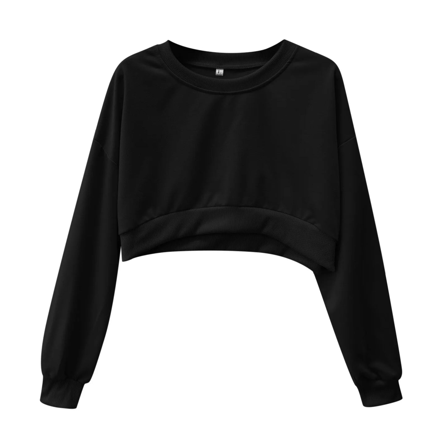 Womens Y2k Crop Top Solid Long Sleeve Top Loose Hoodie Oversized Sweatshirt Autumn Women'S Clothing Sudaderas De Mujeres Pusheen