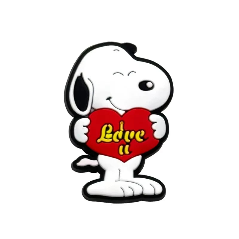 MINISO Whimsical Snoopy Cartoon Shoe Charms Decorative Accessories for Clogs and Sandals - Anime Inspired DIY Craft Accessories