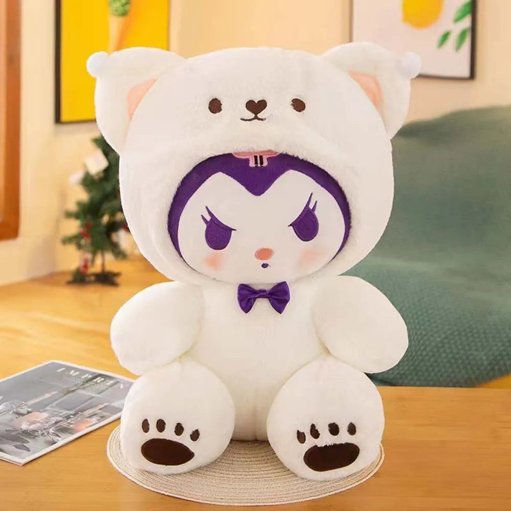 25cm Anime Sanrio Plush Doll Toys Kawaii Hello Kitty Kuromi My Melody Cinnamoroll Cartoon Cute Plush Stuffed Toy Kids Gifts