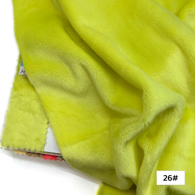 Plush Fabric 5mm Pile Length 100 Polyester 100 Colors Can Be Choose Hair Material for Popular Cotton Dolls DIY Handmade Fabric