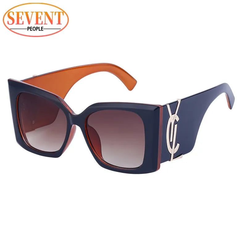 Oversized Cat Eye Sunglasses Women 2025 Luxury Brand Designer Fashion Square Sun Glasses for Female New Trend Big Frame Sunglass