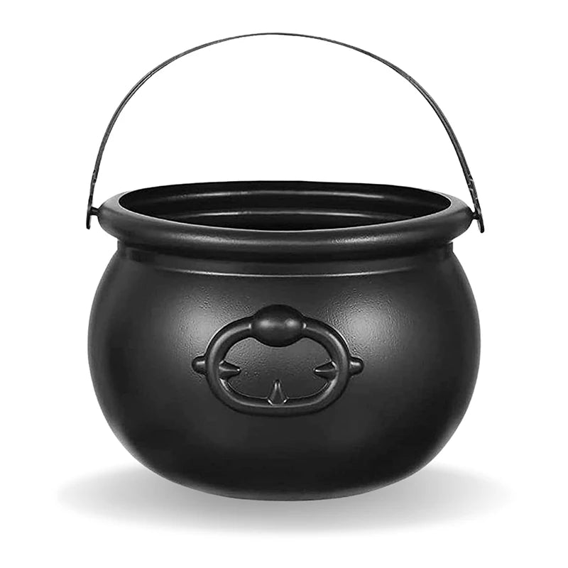 Halloween Witch's Cauldron Candy Pot & Storage Bucket Perfect Party Giveaway & Trick-Or-Treat Activity Fun Halloween Decoration
