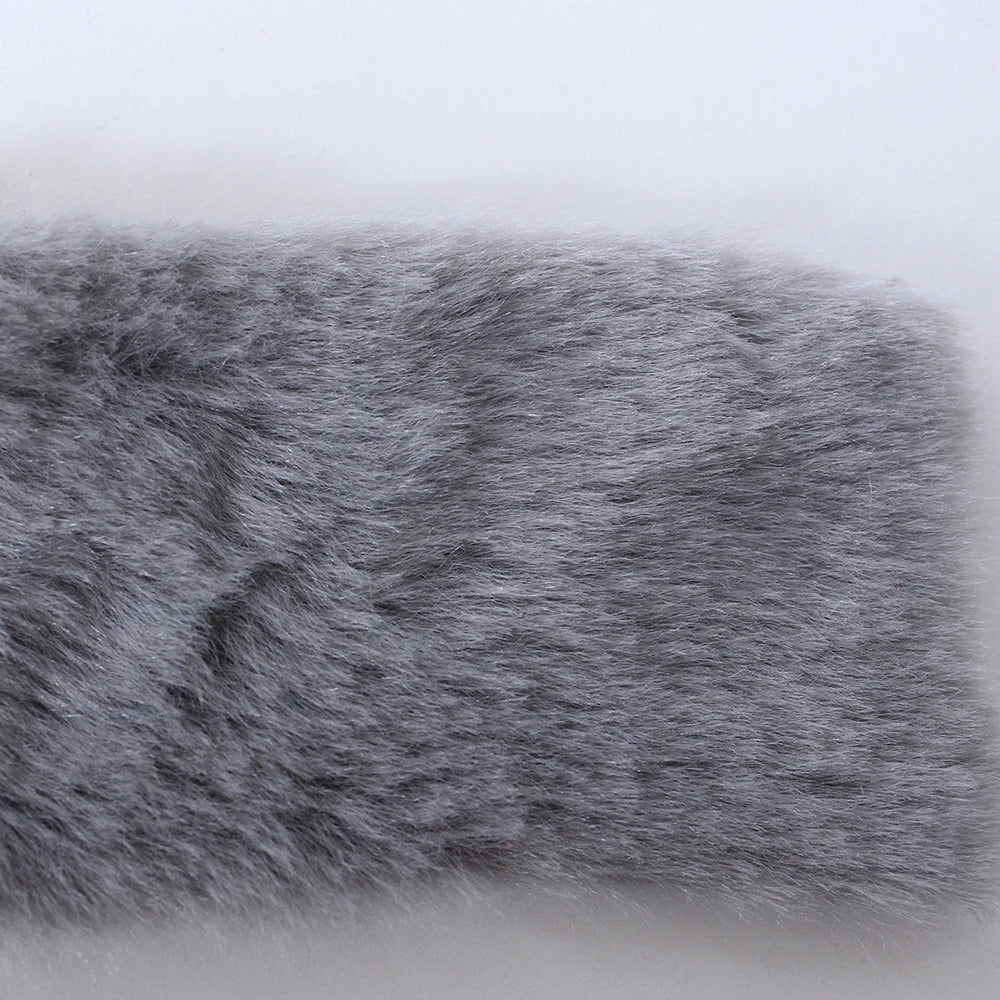 7MM Plush Fabric Fabric Pure Color Solf Atrtificial Rabbit Fur Doll Clothing Pillow DIY Decoration Material