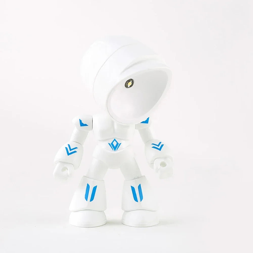 Mini Table Lamp Cute Robot Hero Led Desk Night Light Bedroom Study Reading Book Lamps Night Light Eye Protection Bedside Lights
