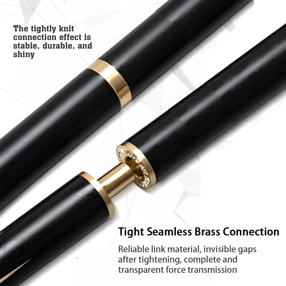O'Min Gunman 3/4 Split One Piece Ash Shaft Snooker Cue 9.5/10mm Tip Professional Billard Stick Kit With Excellent Box Extension