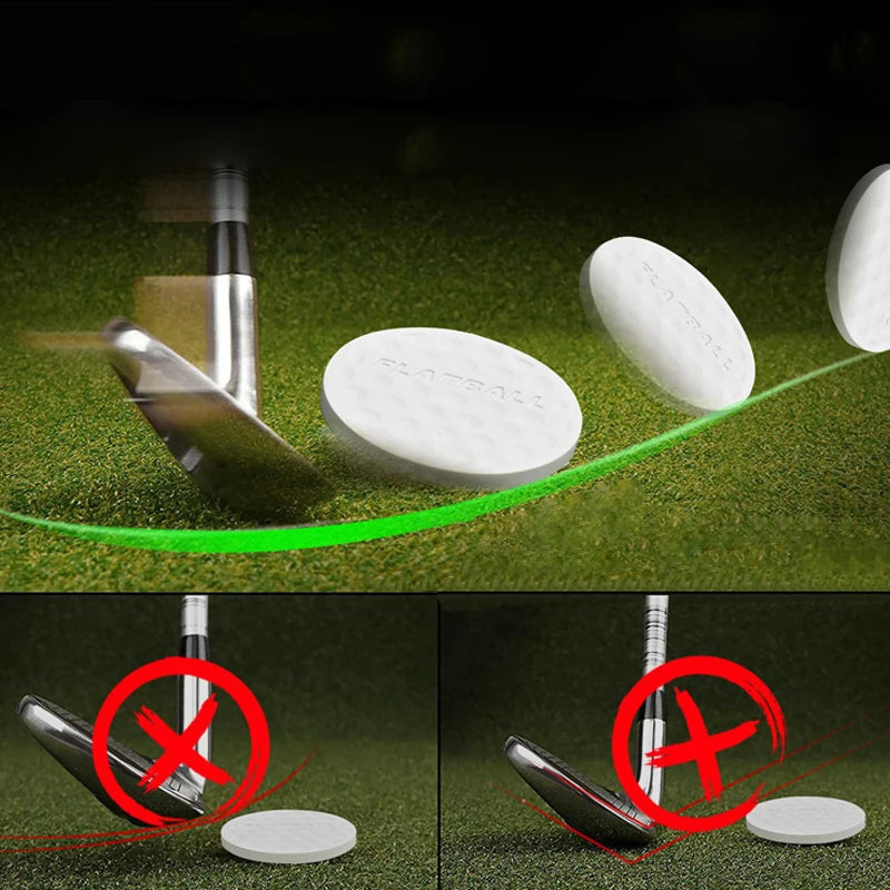 Flat Golf Balls Swing Trainer Flat Golf Training Balls Lightweight Durable Indoor Outdoor Beginners Swing Golf Practice Ball