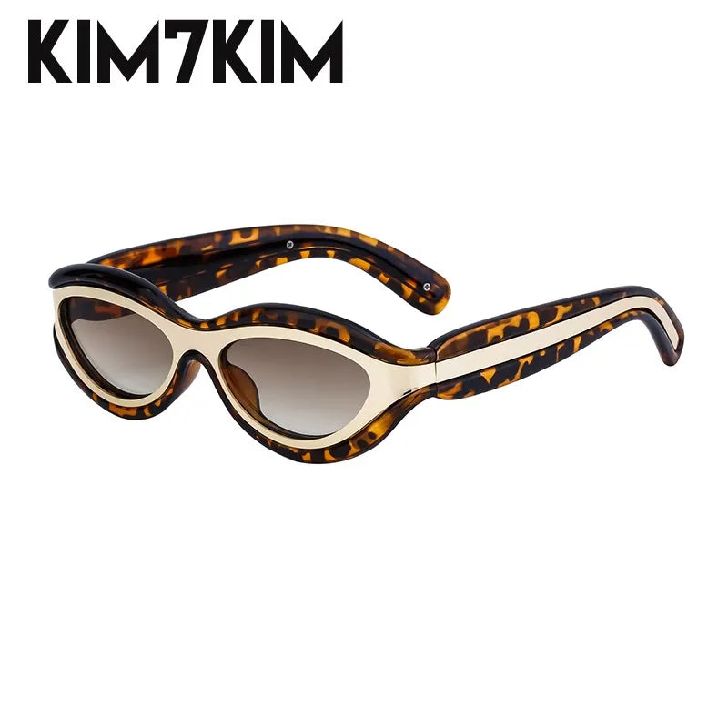 Y2k Oval Sunglasses Men Women 2025 Luxury Brand Trendy Punk Sun Glasses Male Small Frame Sunglass Streetwear Shades Gafas De Sol