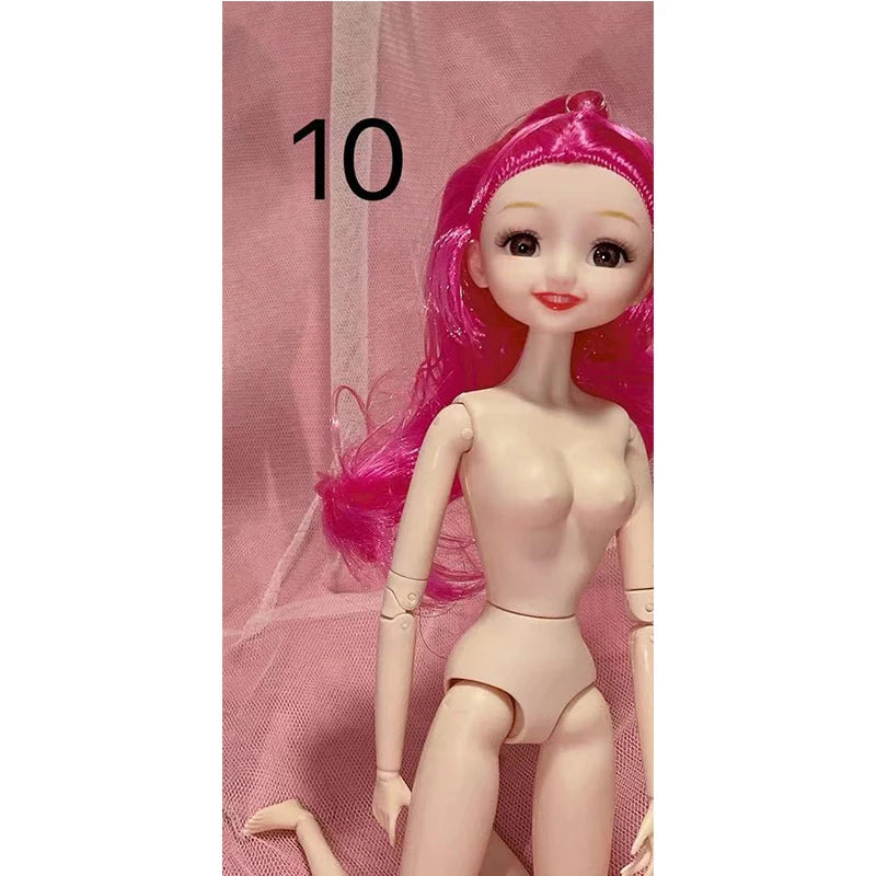 30cm Fashion Girls Princess Doll Barbi Doll 28 Joints Moveable Doll Model Smiley Doll Toy for Girls Gift