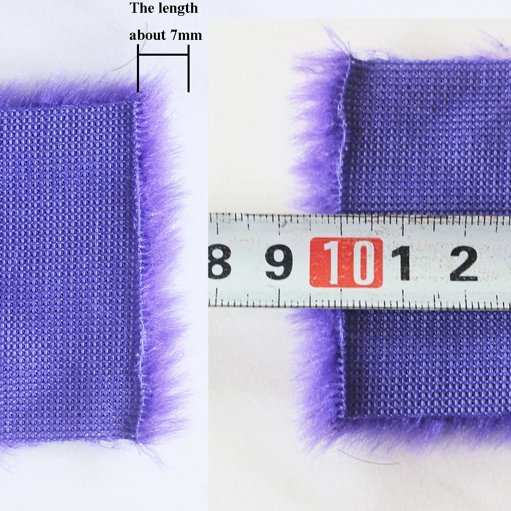 7MM Plush Fabric Fabric Pure Color Solf Atrtificial Rabbit Fur Doll Clothing Pillow DIY Decoration Material