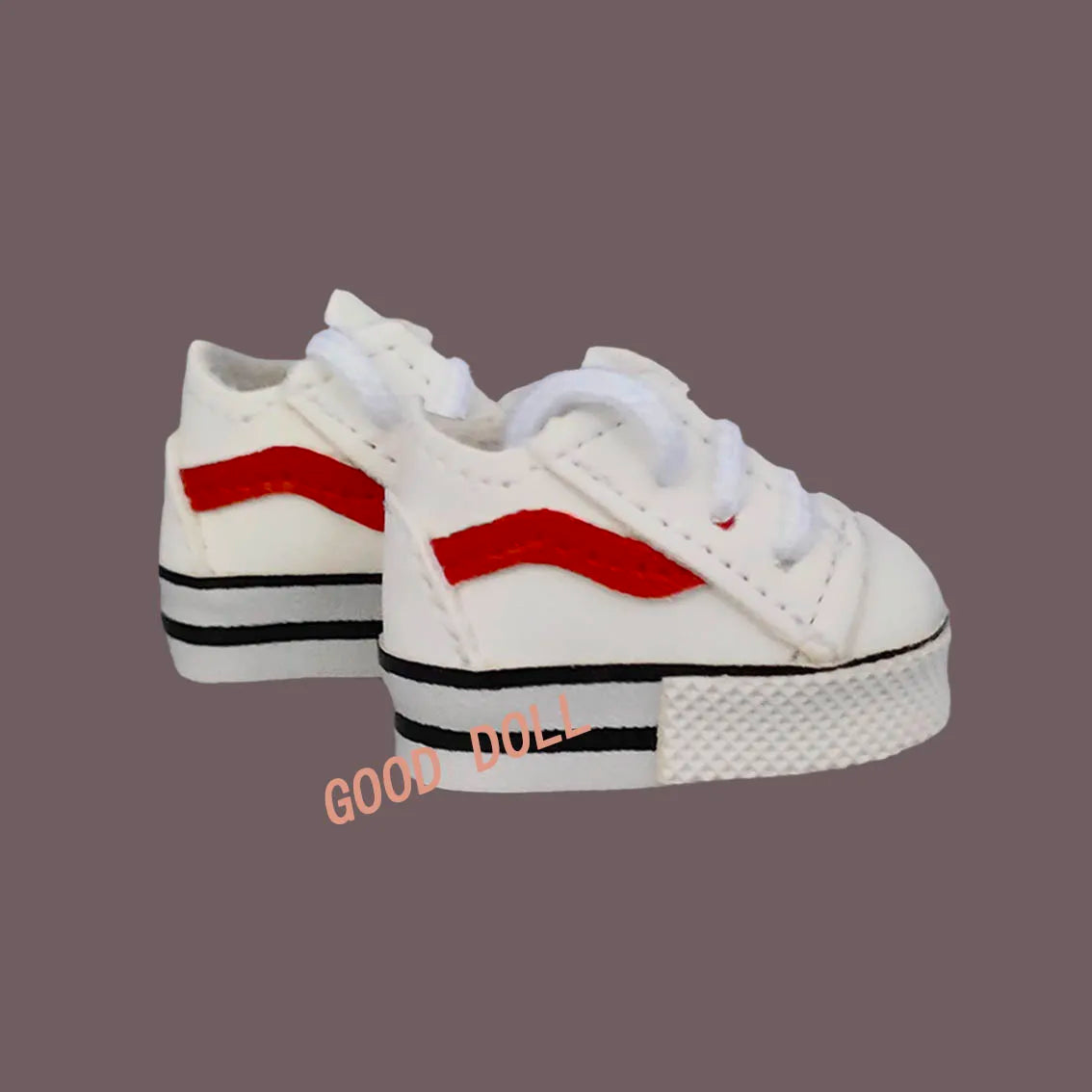 Labubu Shoes (4*1.8cm) Doll Sneakers ,For 17cm Macaron Plush and 15cm EXO Cotton Doll and 1/6 BJD Doll Clothes Shoe Accessoires