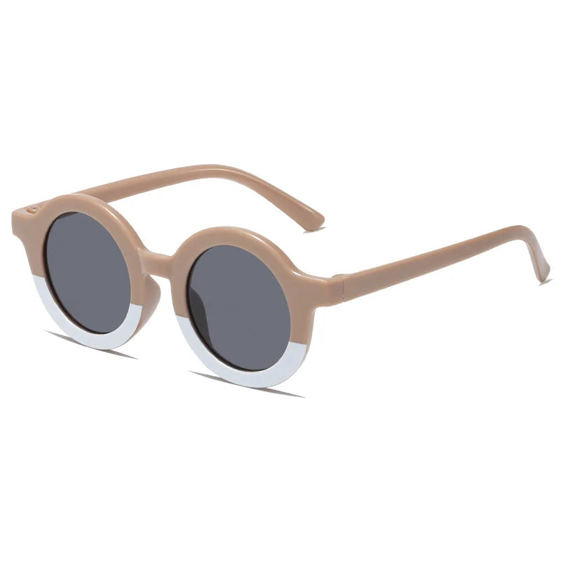 New Children's Sunglasses Korean Edition Girls' Round Frame Sunglasses Personalized Baby Sunscreen Sunglasses Fashion Versatile