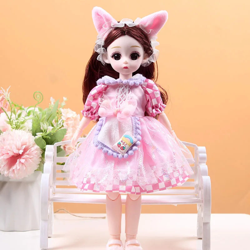 30cm New 1/6 Girl Princess Doll Set 23 Joints Movable 30cm Bjd Doll With Clothes Princess Dress Dolls Girls Birthday Gift Toys