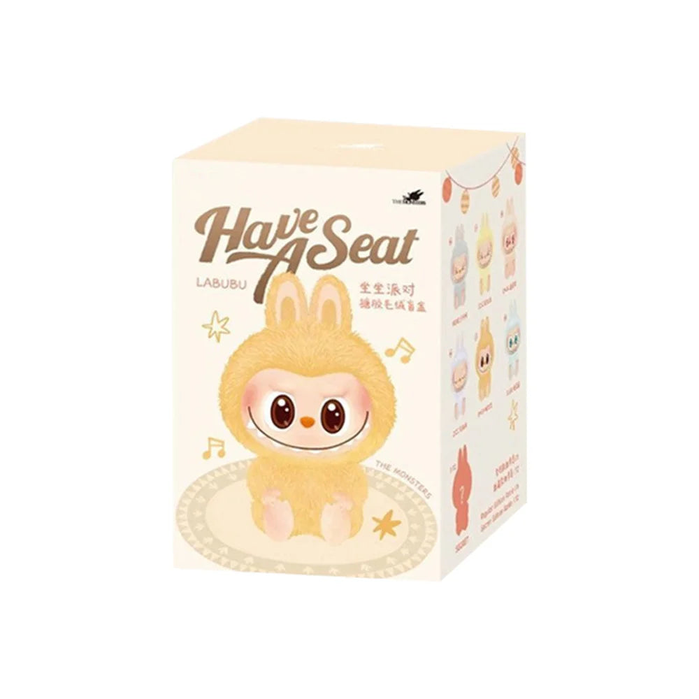 Kawaii Labubu the Monsters Series Plush Blind Box Keychain Pendant Exciting Macaron Have a Seat Mystery Box Doll Figure Toys