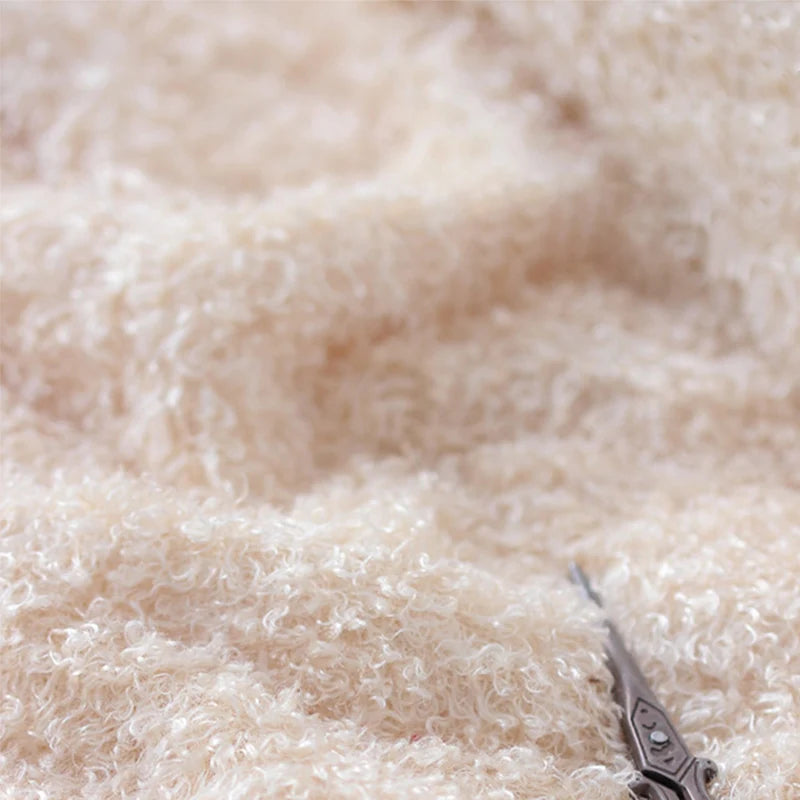 100*160cm Curly Teddy Faux Fur Fabric Furry Fluffy Plush Soft Fleece Fabric Diy Doll Garment Display Background Craft Material