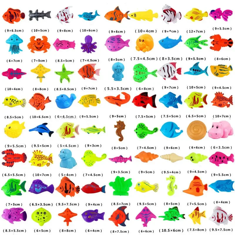 Children Bathtub Magnetic Fishing Toy Swimming Bathing Pool Water Floating Fish Toy Parent-Child Interactive Toys Game Baby Toys