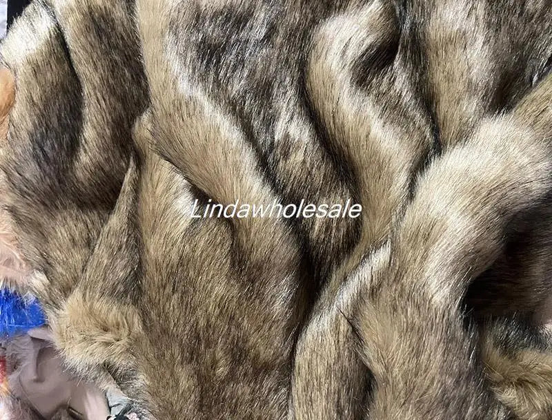 Wholesale Quality Pile 5cm Dye Tip Faux Fur Fabric, Thick Fox Fur,felt Cloth,clothes Shoes Bag Materials