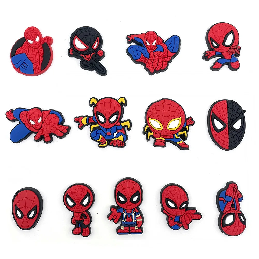 Cute Disney Marvel Superhero PVC Shoes Charms Cute Cartoon DIY Sandals Accessories for Clogs Decorations Boy Kids Gift