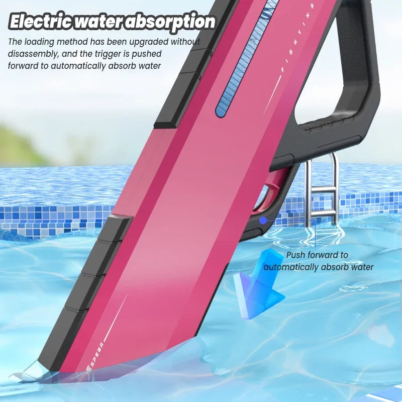 New Electric Water Gun Toy Fully Automatic Water Absorbing Powerful Spray Water Blaster Summer Outdoor Toys Children's Gift