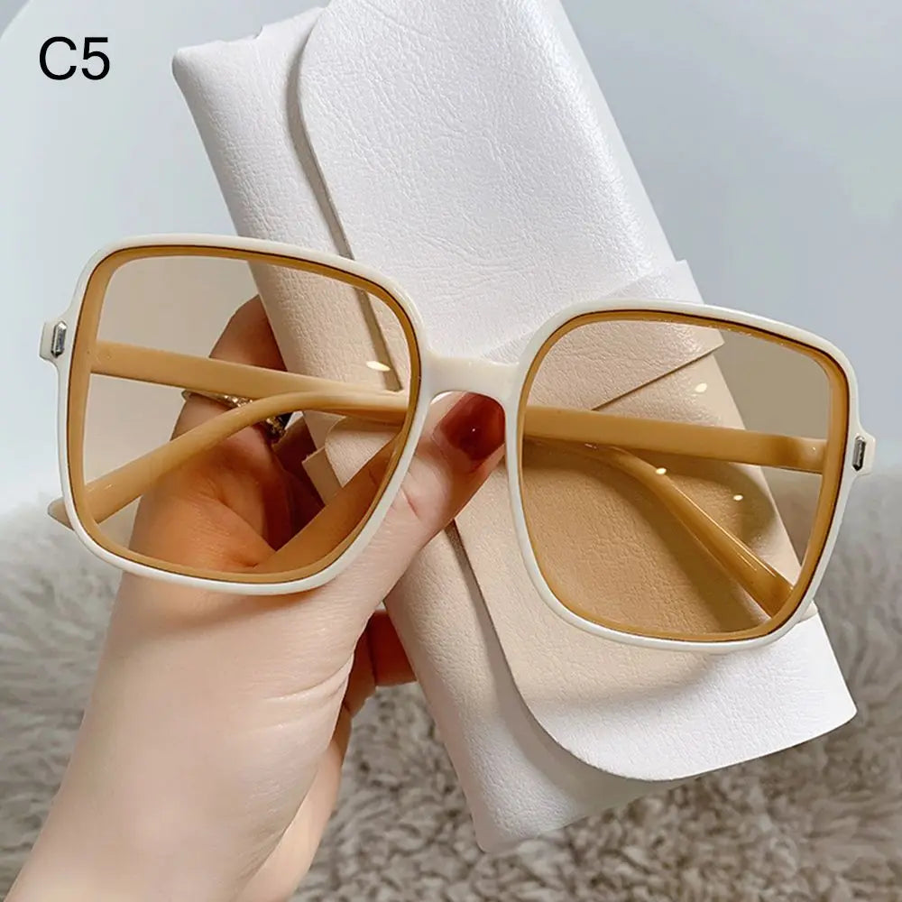 2022 Black Square Oversized Sunglasses Square Glasses Personalized Cat Eyes Colorful Sunglasses Trend Versatile Sunglasses UV400