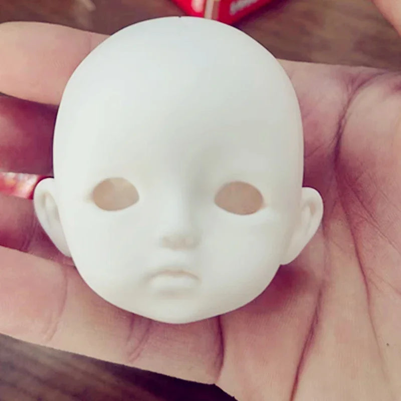 1 Pieces Open Head for 28cm Girls Doll 1/6 BJD White Skin Without Makeup DIY Toys