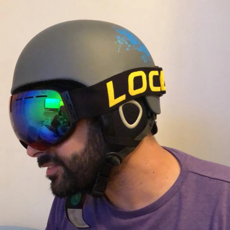 LOCLE Men Skiing Helmet Women Adult and Children Kids Snowboard Skateboard Skiing Equipment Snowmobile Motorcycle Helmets