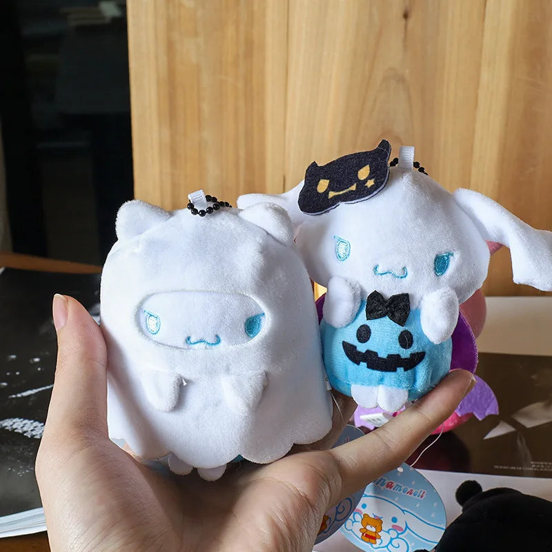2023 New Sanrio Cinnamoroll Kuromi Halloween Cape Plush Pendant Doll Cute Doll School Bag Ornament Keychain Children's Gift