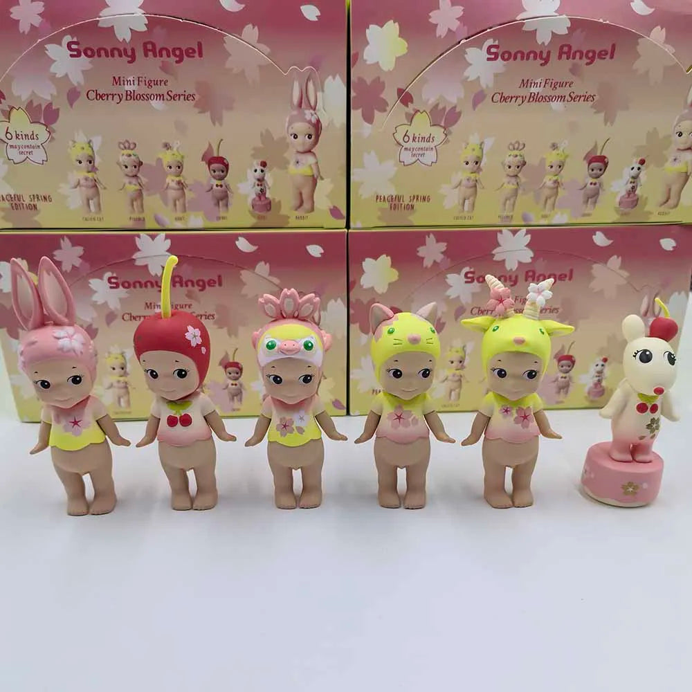 New Sonny Angel Cherry Blossom Series Blind Box Toys Mystery Box Kawaii Lucky Box Cute Doll Decoration Collect Model Couple Gif