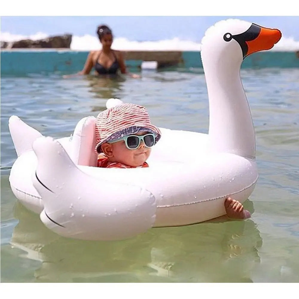 Inflatable Flamingo Swimming Pool Float Summer Island Giant Ride on Swan Swimming Lifebuoy Lounge Inflatable Pool Toy Raft