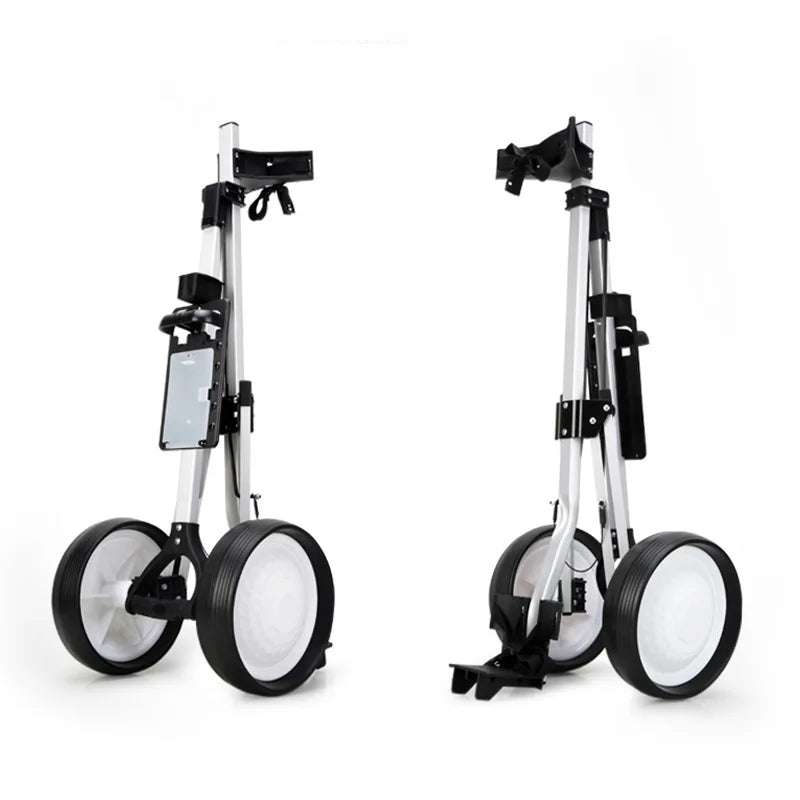 PGM Two-Wheel Golf Cart Golf Course Smooth and Silent Wheels Multifunctional Panel Foldable Push-Pull Golf Cart QC002