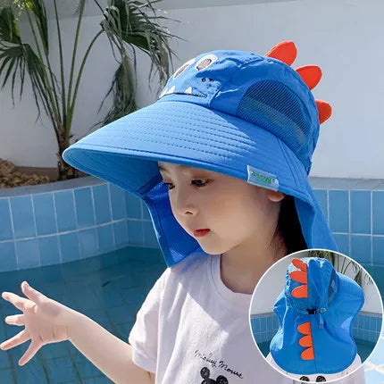Children Sun Hat Summer Kids Outdoor Neck Ear Cover Anti UV Protection Beach Caps Kids Boy Girl Travel Flap Cap for Children