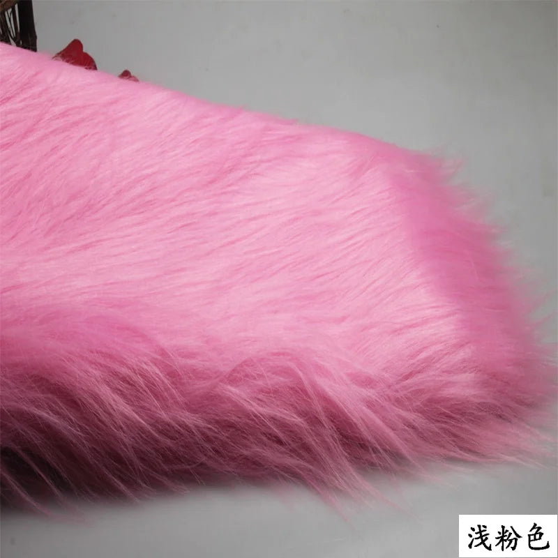 4 Kinds of Purple 12cm Long Pile Fur Faux Fur Fabric Soft Plush Faux Fur Fabric Sewing DIY Toy Home Background Decoration Cloth